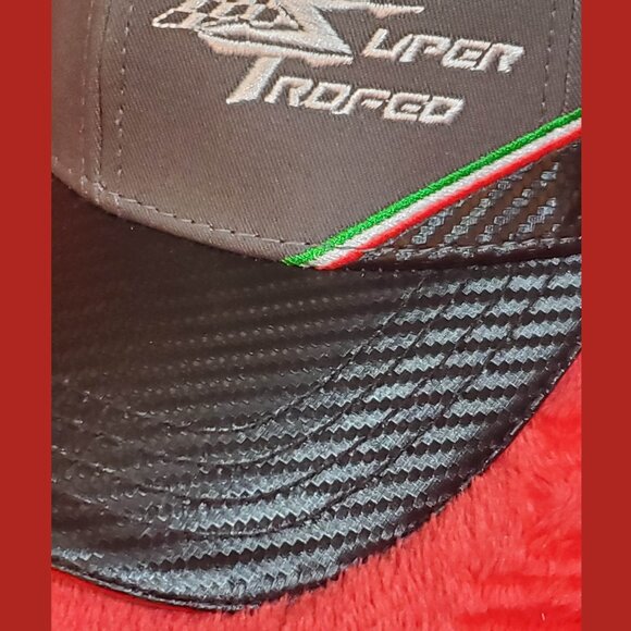 Baseball Cap Embroidered Hat Carbon Fiber Unbranded Auto Racing Super Trofeo - Picture 8 of 16